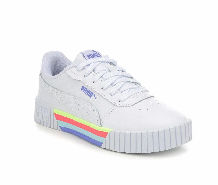 Fashion And Lifestyle Sneakers * | Girls' Puma Big Kid Carina 2.0 Stripes Sneakers