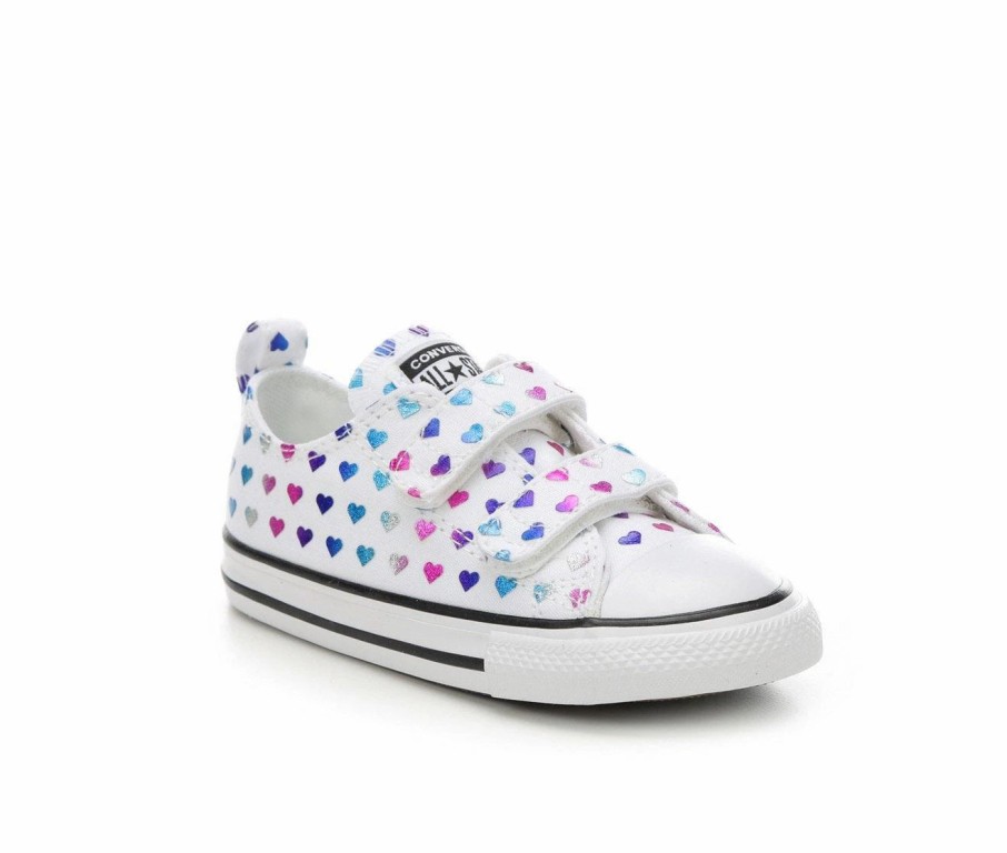 Fashion And Lifestyle Sneakers * | Girls' Converse Toddler Chuck Taylor All Star 2V Foil Heart Ox Sneakers