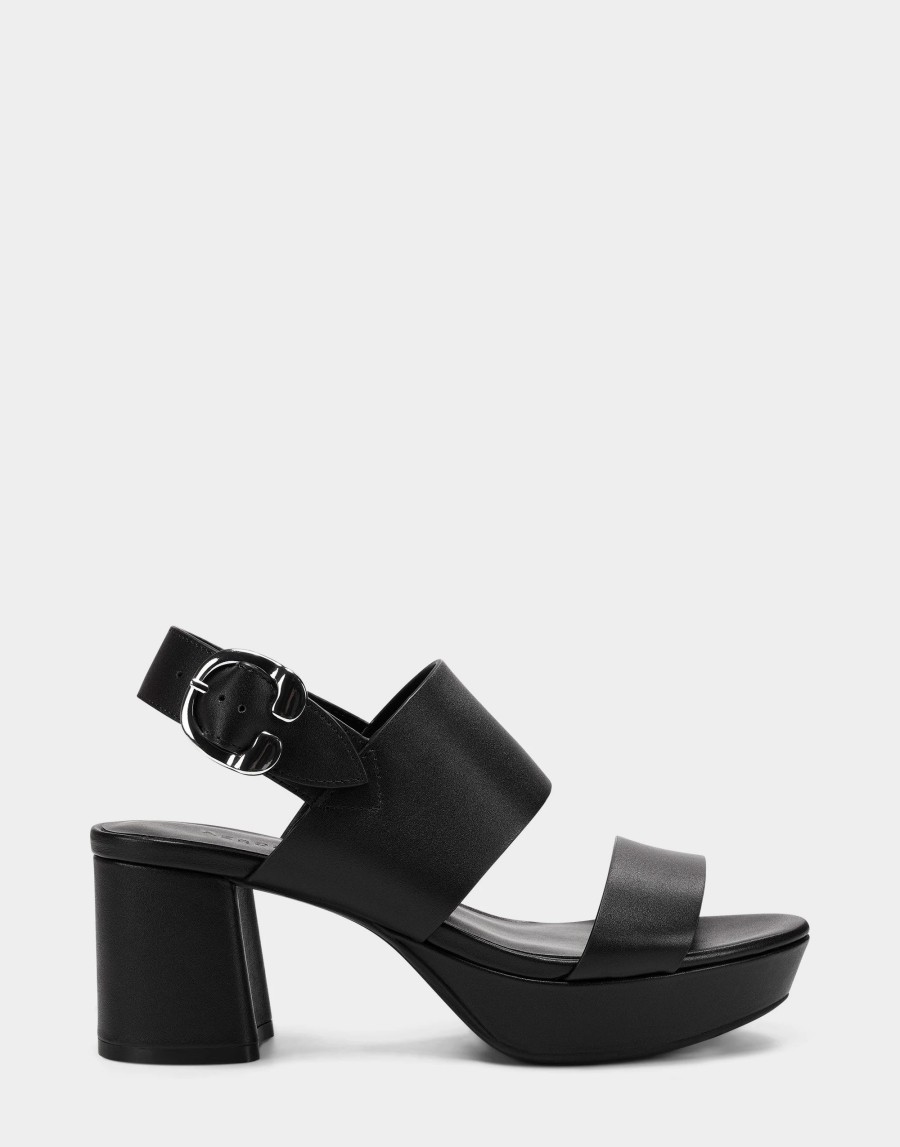 Heels * | Aerosoles Camera Black Leather