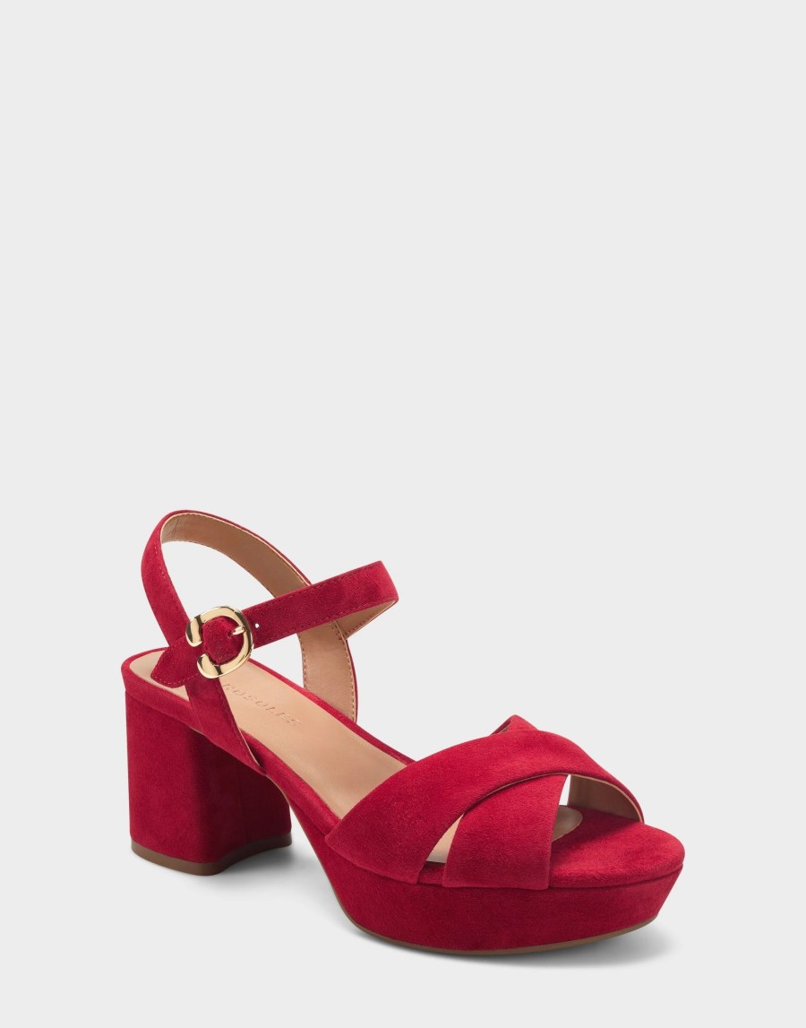 Heels * | Aerosoles Cosmos Red Suede