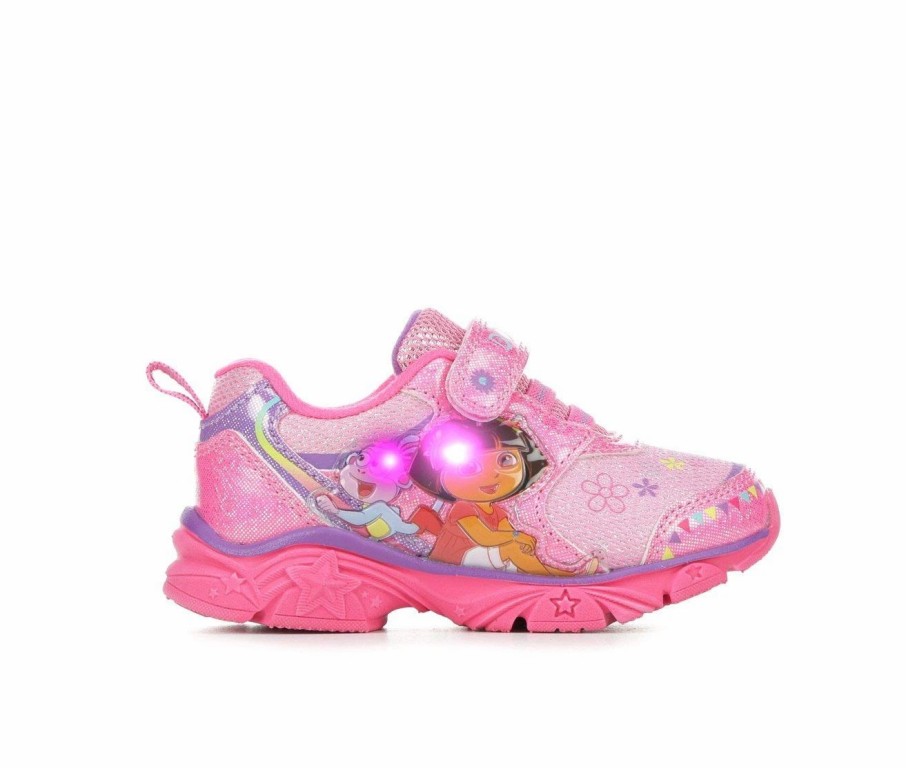 Character Shoes * | Girls' Nickelodeon Toddler & Little Kid Dora The Explorer 7 Light-Up Sneakers