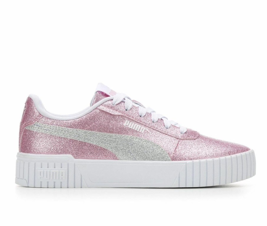 Fashion And Lifestyle Sneakers * | Girls' Puma Little Kid & Big Kid Carina 2.0 Glitter Platform Sneakers