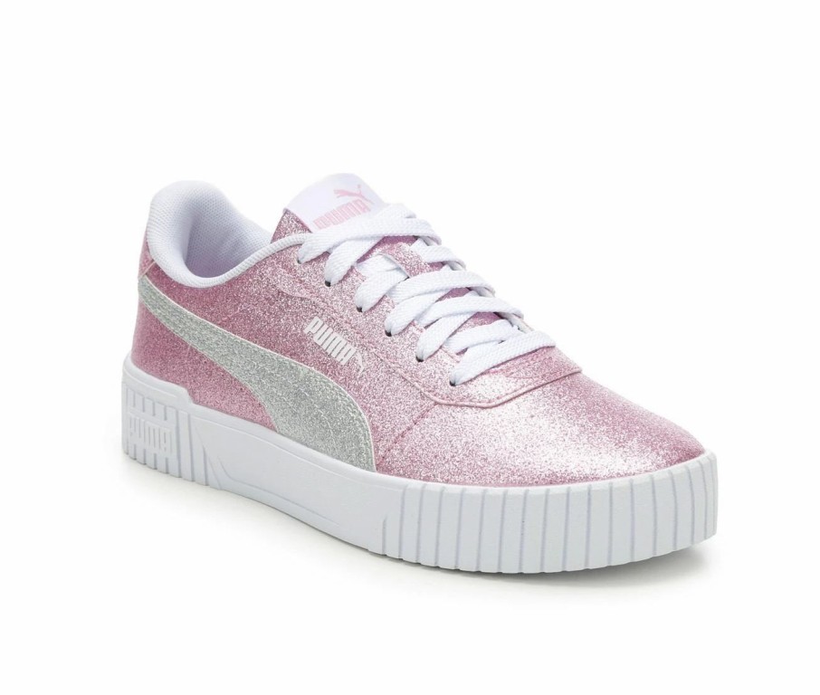 Fashion And Lifestyle Sneakers * | Girls' Puma Little Kid & Big Kid Carina 2.0 Glitter Platform Sneakers