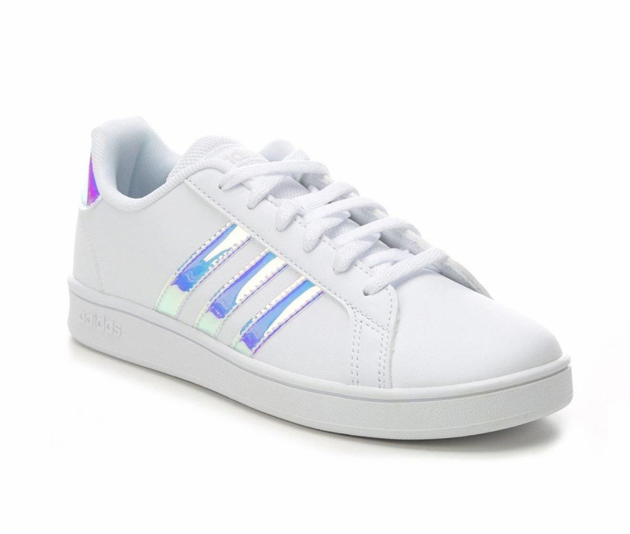 Fashion And Lifestyle Sneakers * | Girls' Adidas Little Kid & Big Kid Grand Court Sneakers