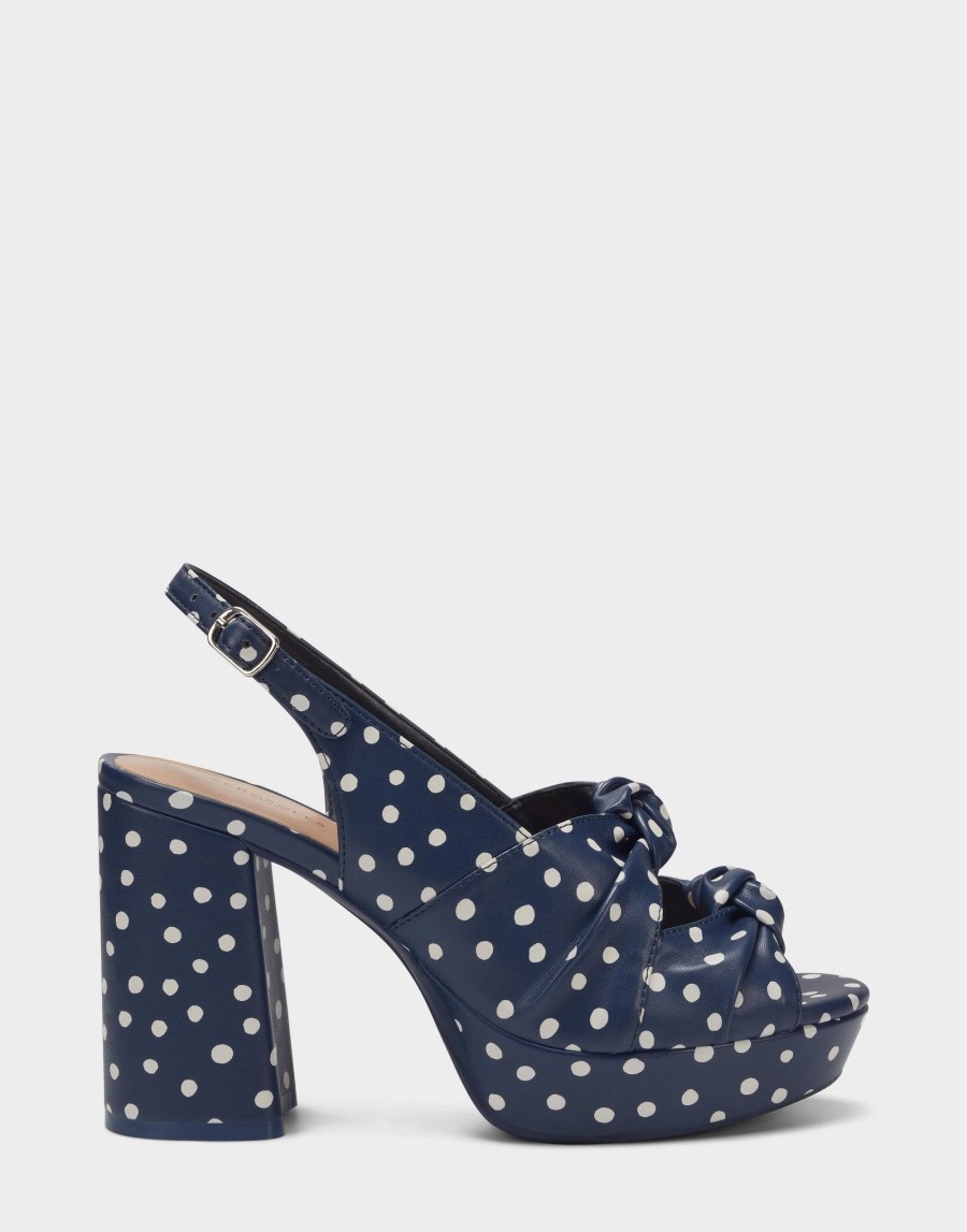 Heels * | Aerosoles Aware Nadia Navy Polka Dot