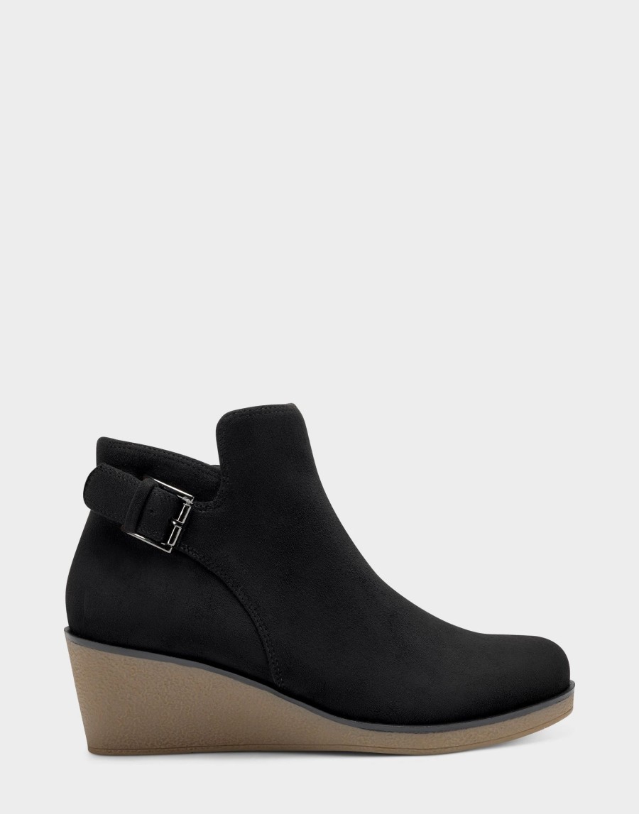 Ankle Boots * | Aerosoles Bradley Black Faux Suede