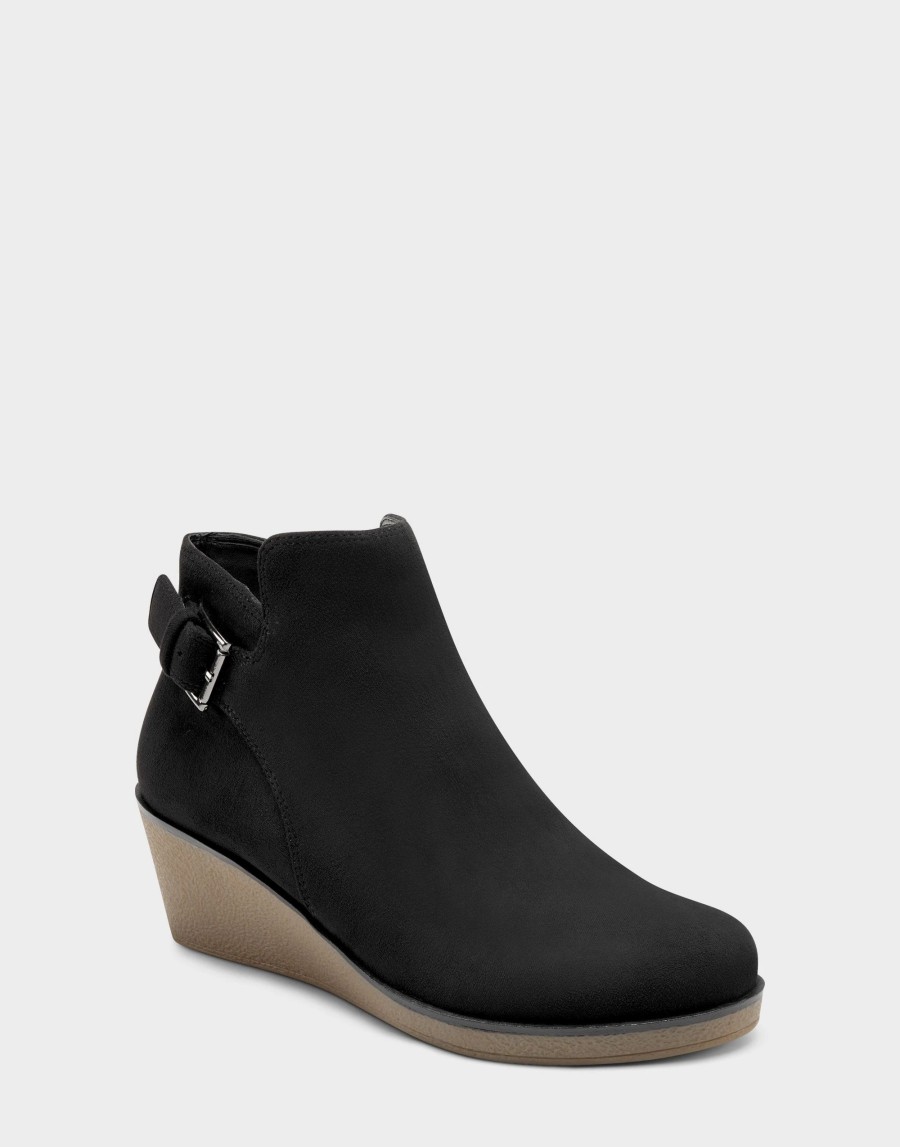 Ankle Boots * | Aerosoles Bradley Black Faux Suede