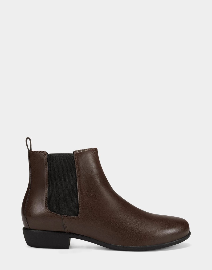 Ankle Boots * | Aerosoles Step Dance Brown Leather