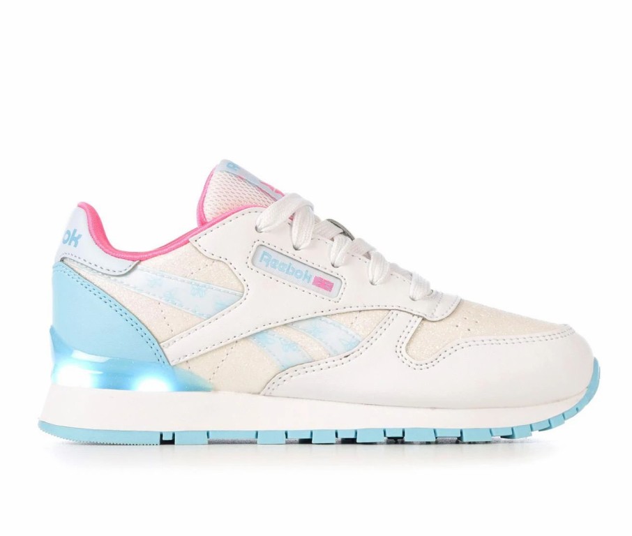 Fashion And Lifestyle Sneakers * | Girls' Reebok Little Kid Classic Step N Flash Light-Up Running Shoes