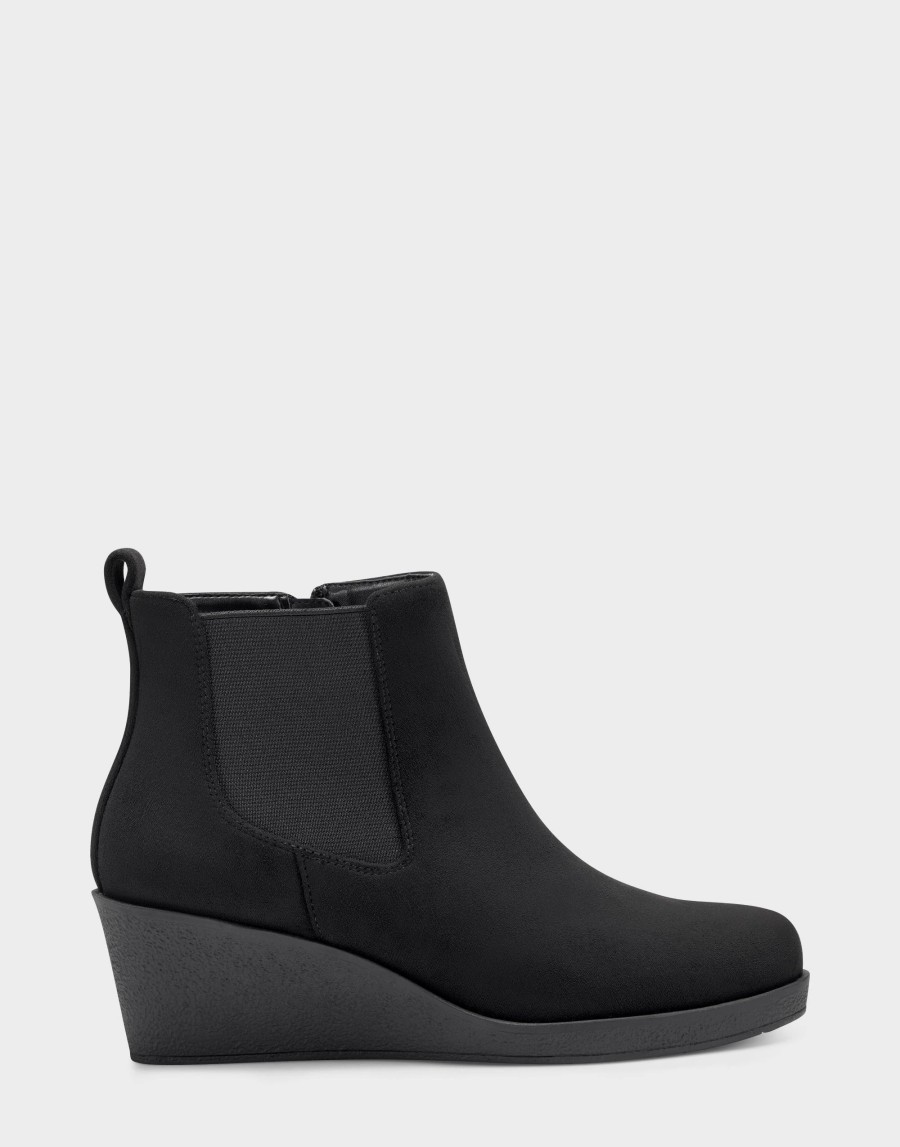 Ankle Boots * | Aerosoles Brandi Black Faux Suede