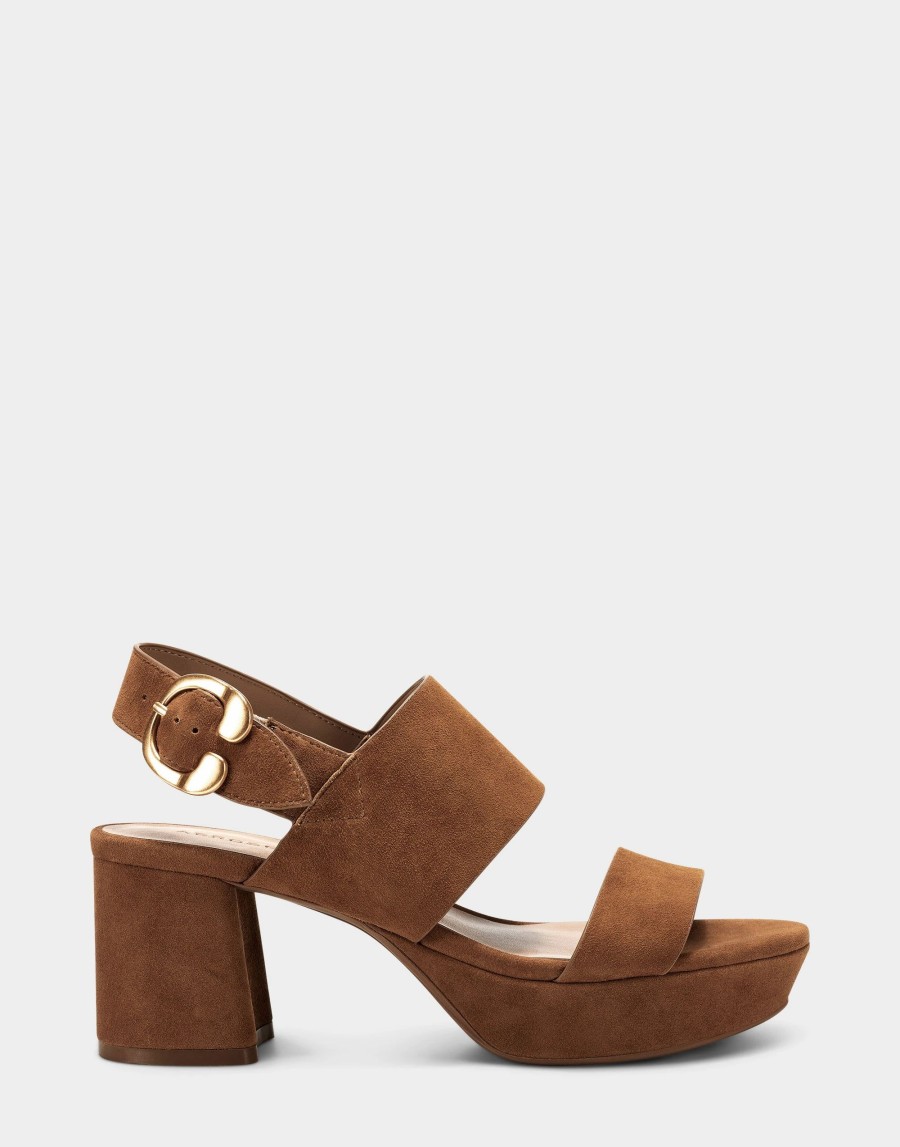 Heels * | Aerosoles Camera Cognac Suede