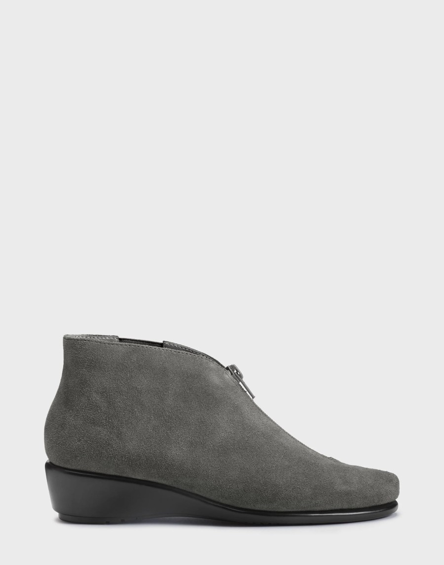 Ankle Boots * | Aerosoles Allowance Dark Gray Suede