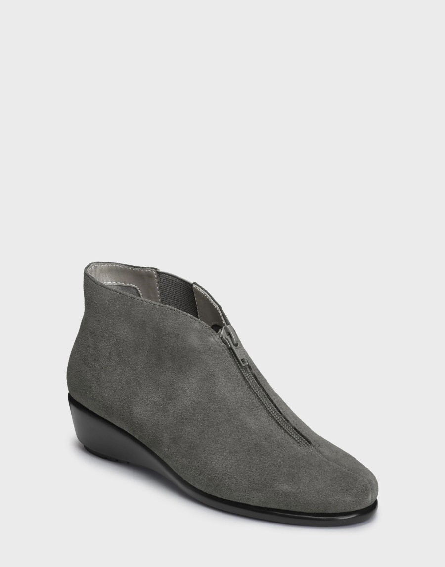 Ankle Boots * | Aerosoles Allowance Dark Gray Suede