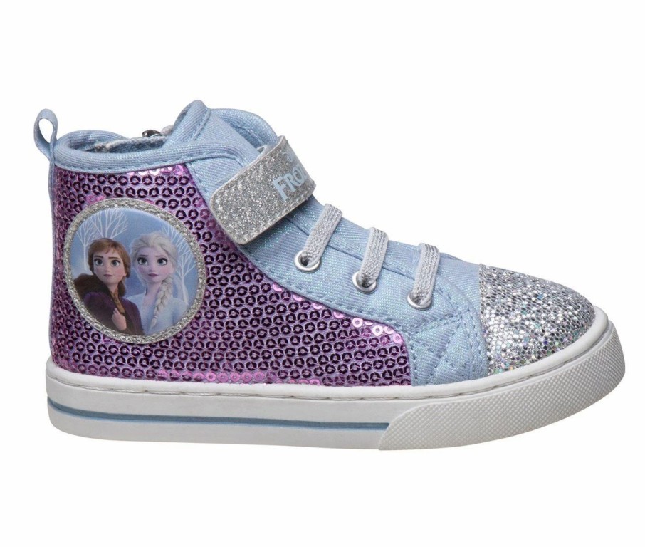 Character Shoes * | Girls' Disney Toddler & Little Kid Frozen Canvas Hi-Top Sneakers