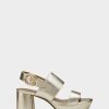 Heels * | Aerosoles Camera Gold Metallic Leather