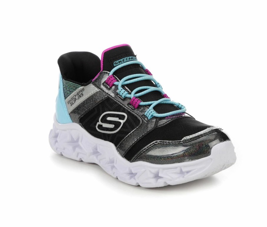 Fashion And Lifestyle Sneakers * | Girls' Skechers Little Kid & Big Kid Adapt Galaxy Lites Slip-Ins Light-Up Sneakers