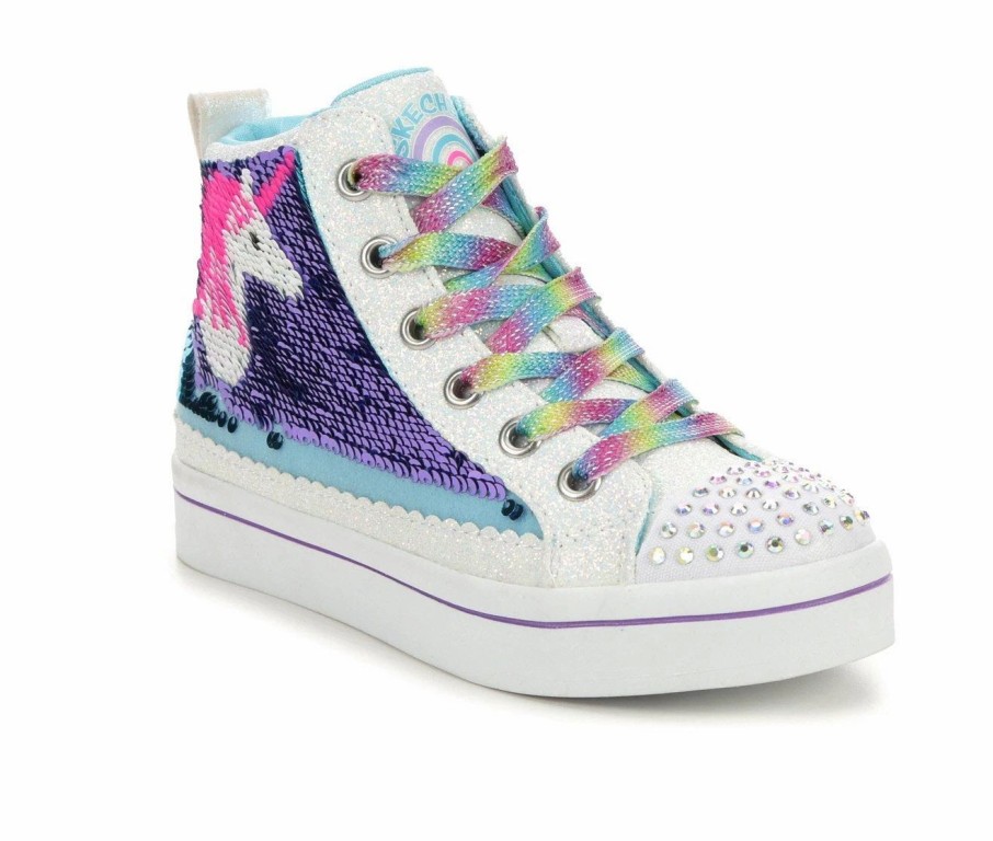 Fashion And Lifestyle Sneakers * | Girls' Skechers Little Kid & Big Kid Twi-Lites 2.0 Unicorn Surprise Sneakers