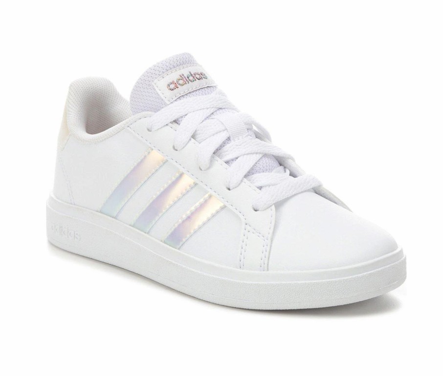 Fashion And Lifestyle Sneakers * | Girls' Adidas Little Kid & Big Kid Grand Court 2.0 Sustainable Sneakers