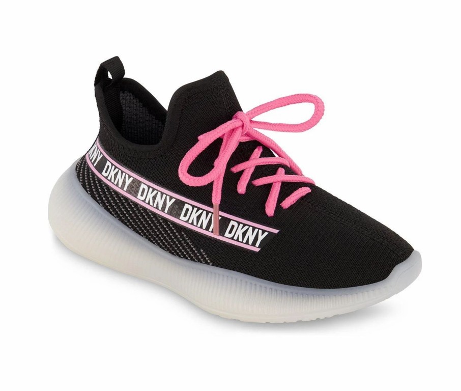 Fashion And Lifestyle Sneakers * | Girls' Dkny Little Kid & Big Kid Landon Knit Sneakers