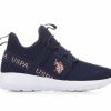 Fashion And Lifestyle Sneakers * | Girls' Us Polo Assn Little Kid & Big Kid Mock Slip-On Sneakers