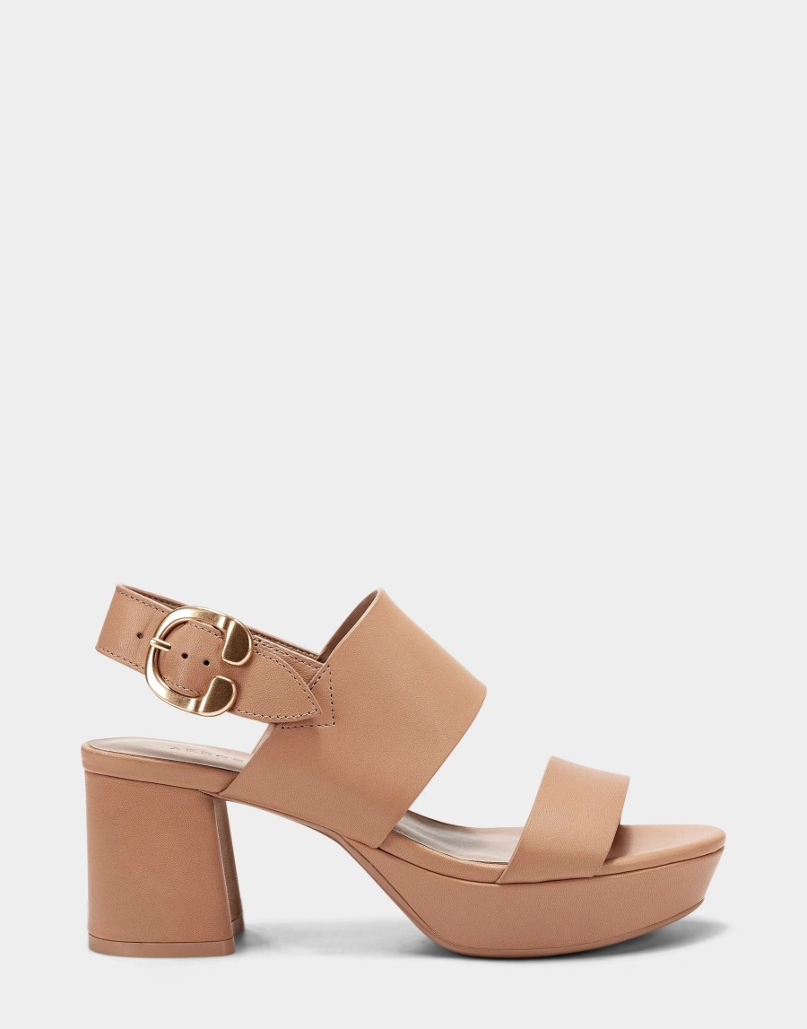 Heels * | Aerosoles Camera Nude Leather