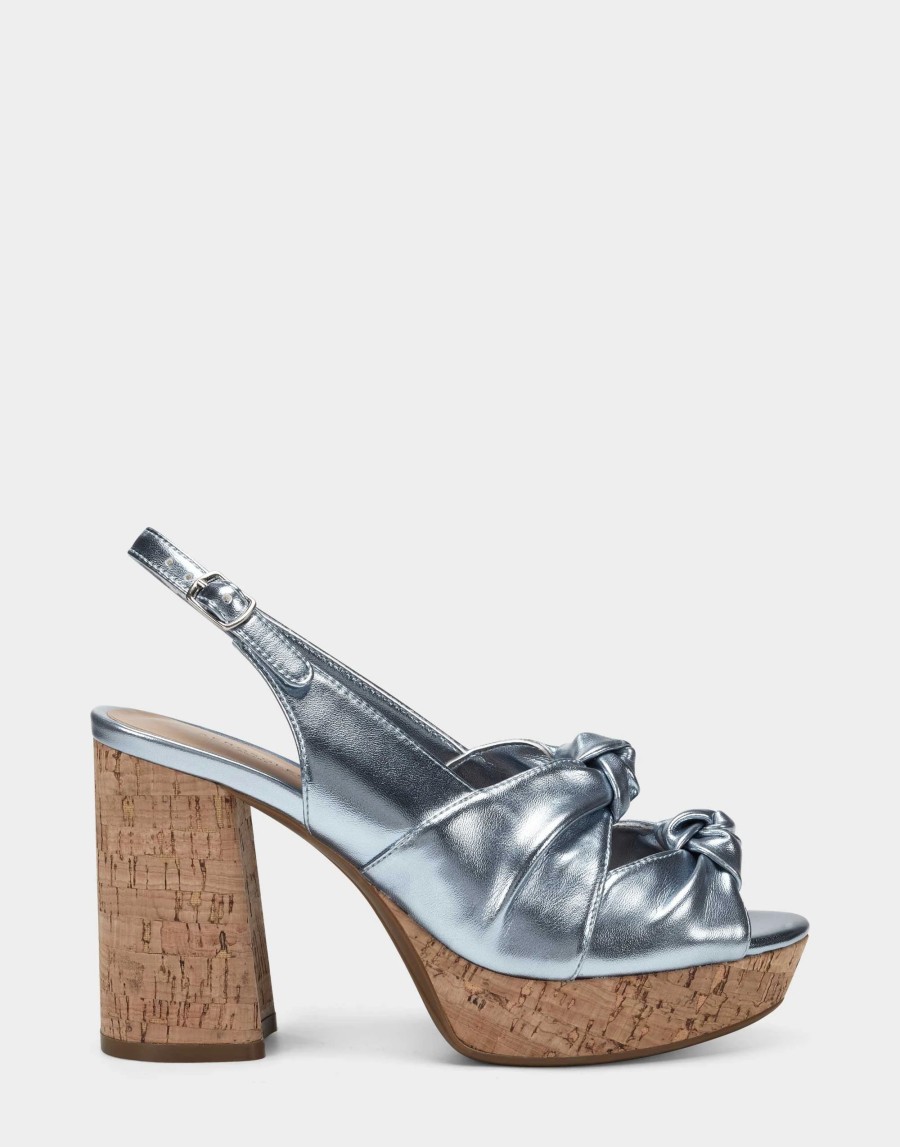 Heels * | Aerosoles Aware Nadia Blue Metallic