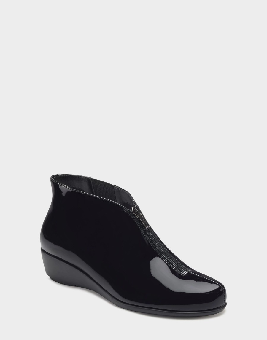 Ankle Boots * | Aerosoles Allowance Black Patent