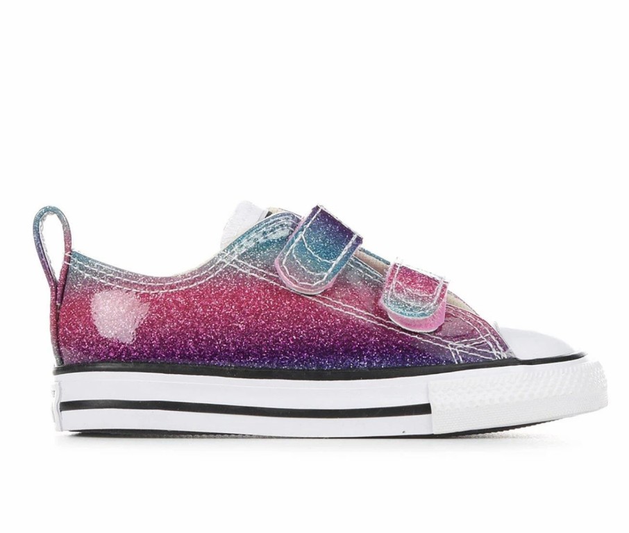 Fashion And Lifestyle Sneakers * | Girls' Converse Toddler Chuck Taylor All Star 2V Glitter Drip Sneakers