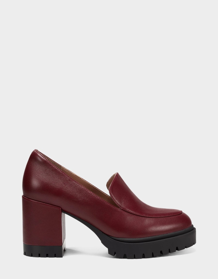 Heels * | Aerosoles Elm Bordeaux Leather