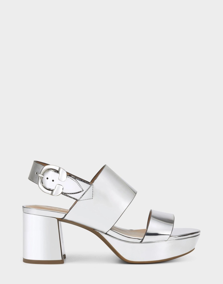 Heels * | Aerosoles Camera Silver Metallic