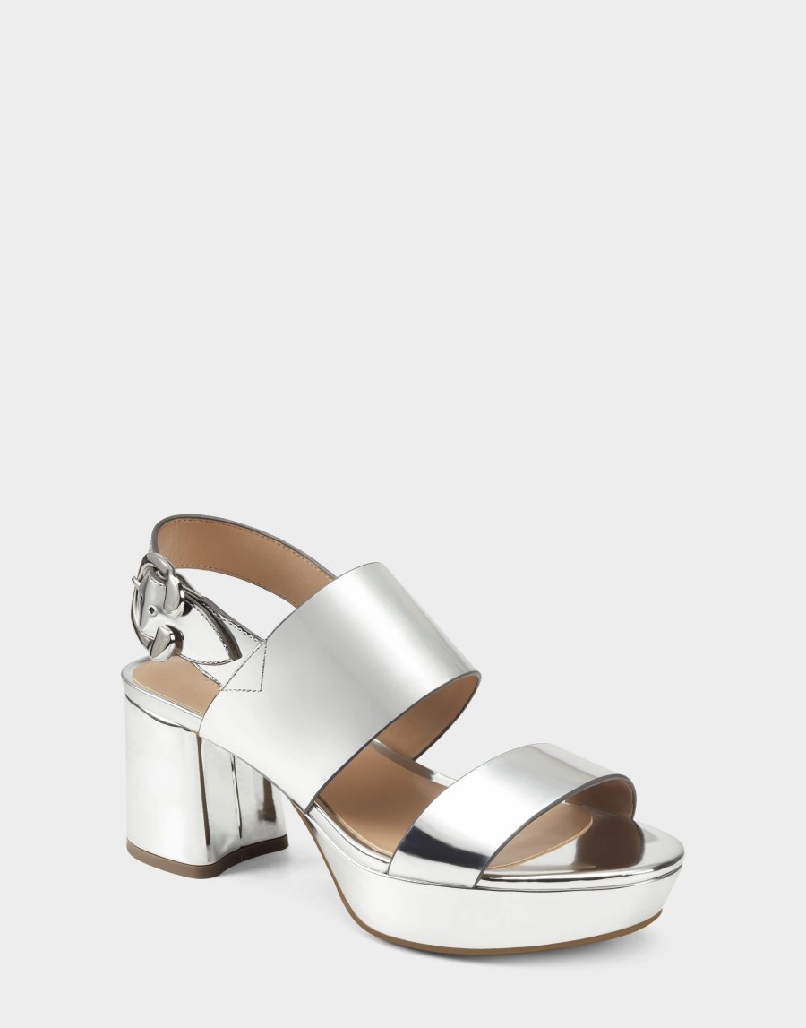 Heels * | Aerosoles Camera Silver Metallic