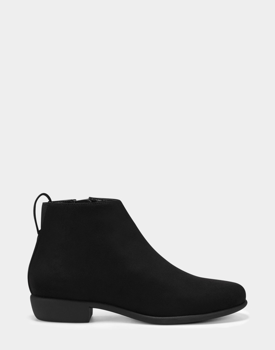 Ankle Boots * | Aerosoles Sloan Black Faux Suede