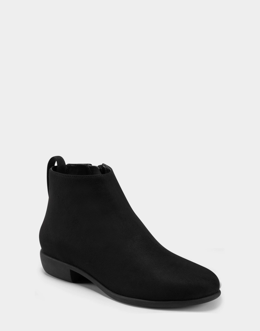 Ankle Boots * | Aerosoles Sloan Black Faux Suede