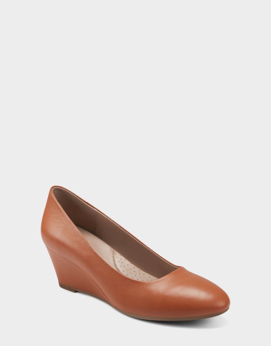 Heels * | Aerosoles Inner Circle Tan Leather