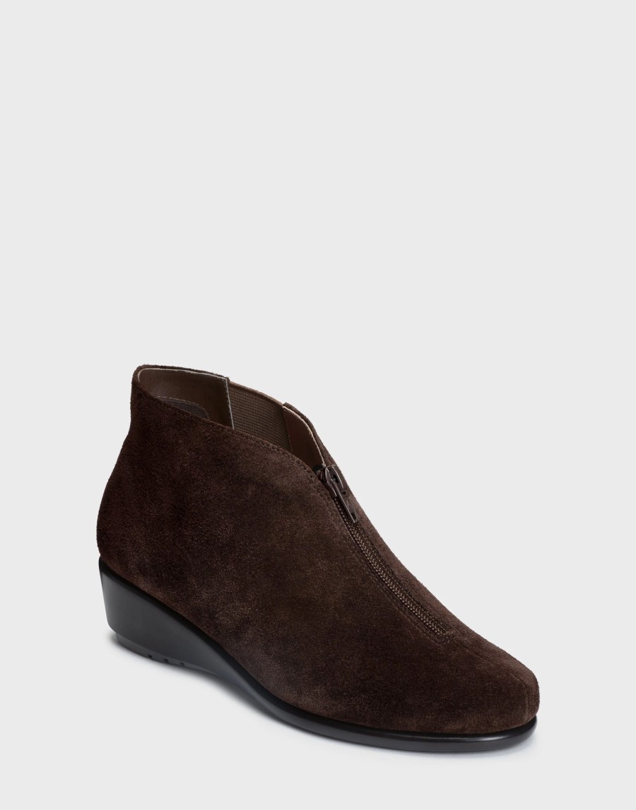 Ankle Boots * | Aerosoles Allowance Dark Brown Suede