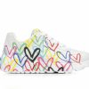 Fashion And Lifestyle Sneakers * | Girls' Skechers Little Kid & Big Kid Uno Lite Heart Wedge Sneakers