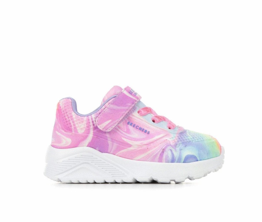 Fashion And Lifestyle Sneakers * | Girls' Skechers Toddler Uno Lite Swirl Wedge Sneakers