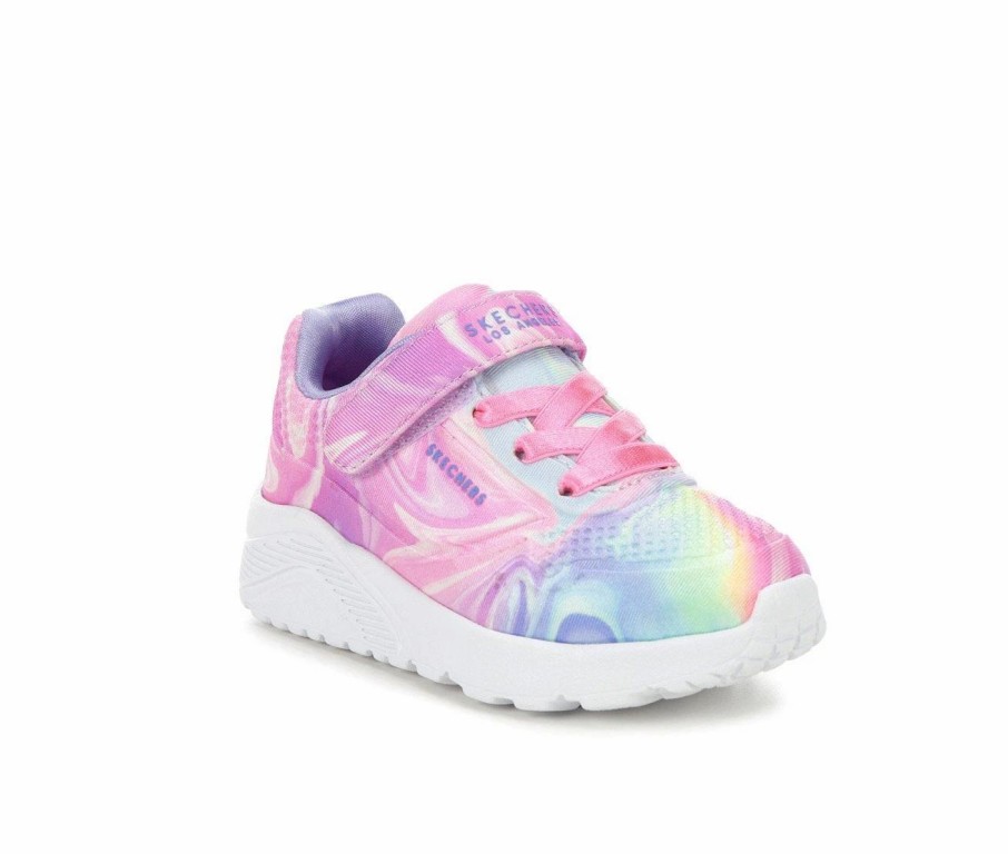 Fashion And Lifestyle Sneakers * | Girls' Skechers Toddler Uno Lite Swirl Wedge Sneakers