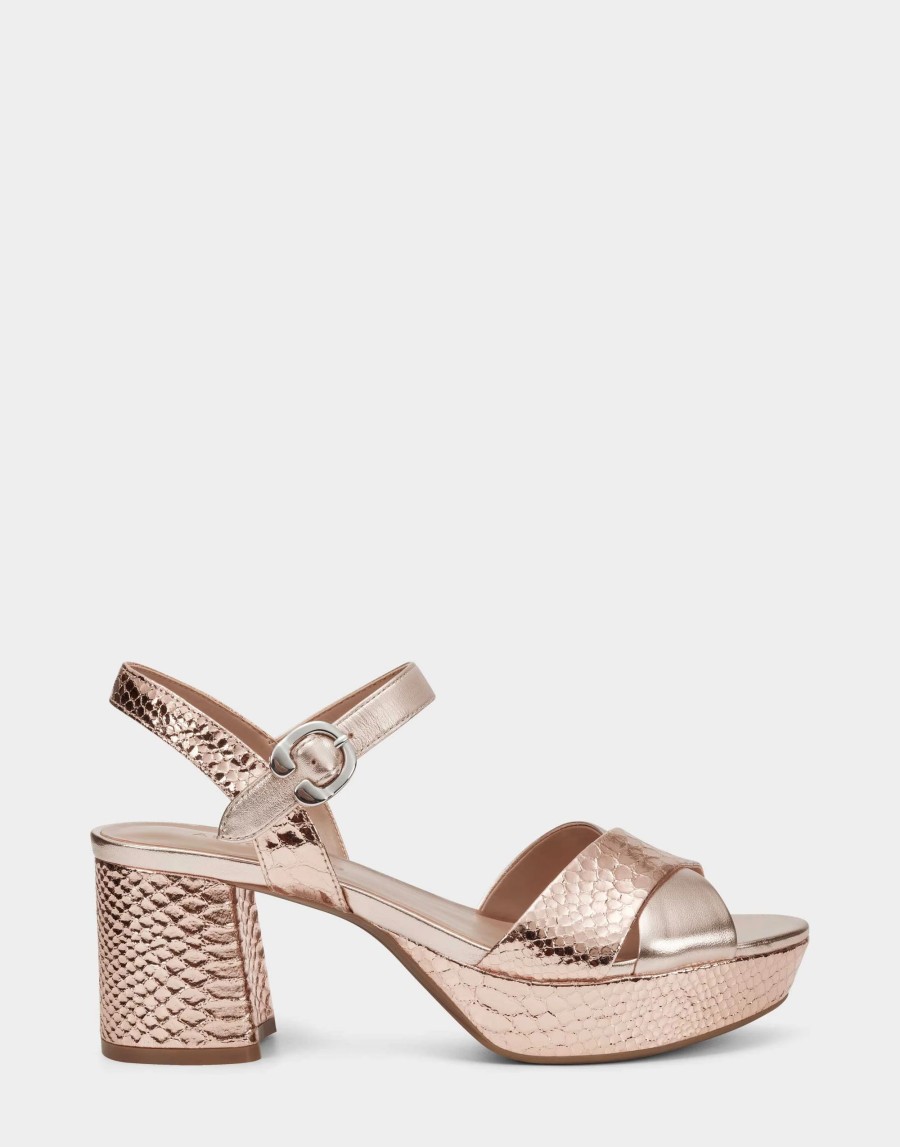 Heels * | Aerosoles Cosmos Rose Gold Leather