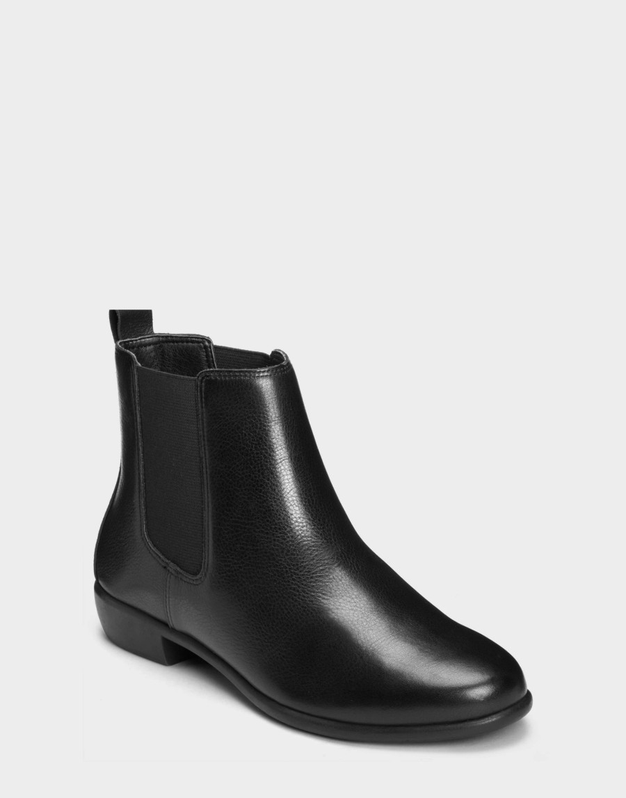 Ankle Boots * | Aerosoles Step Dance Black Leather