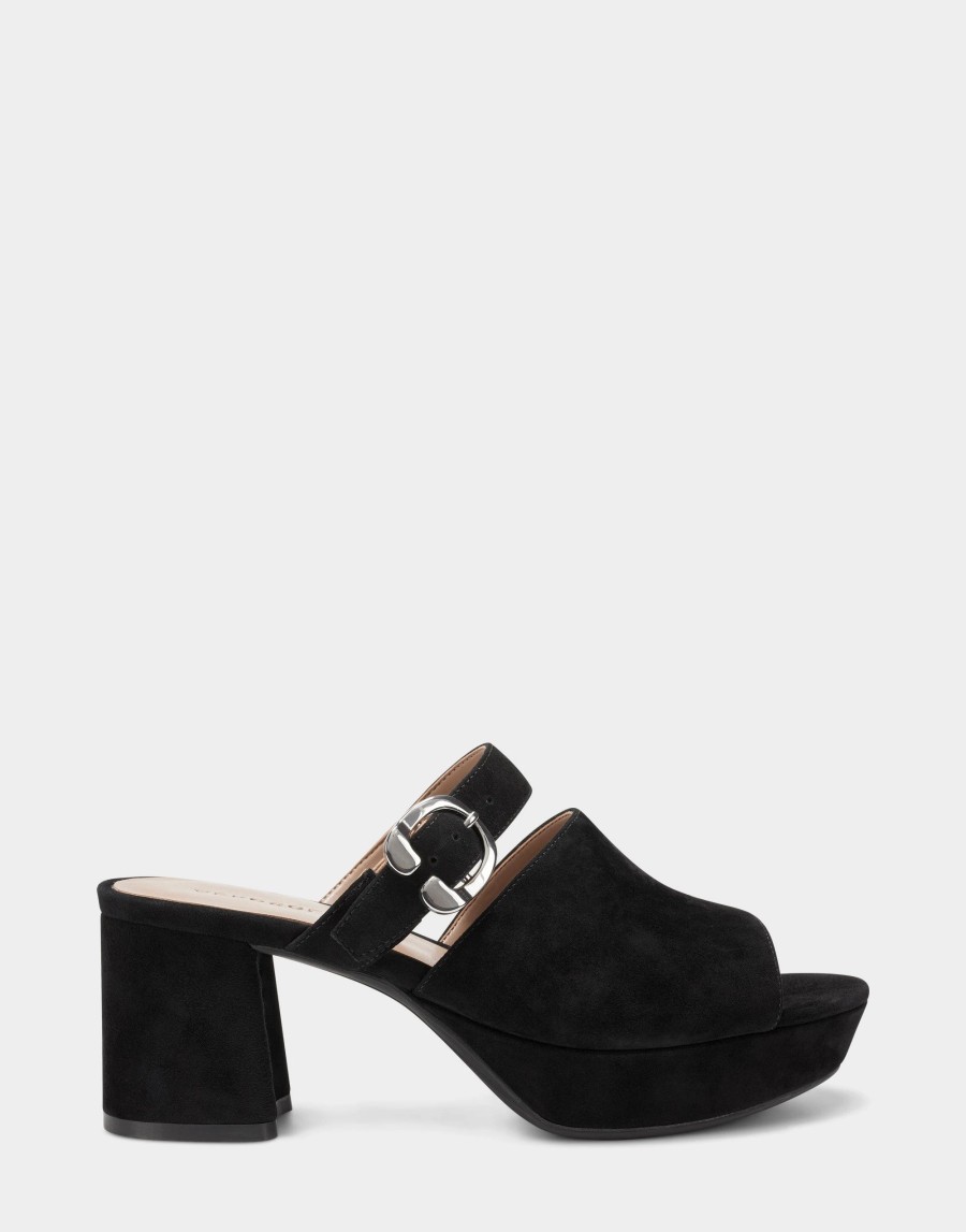 Heels * | Aerosoles Cosmic Black Suede