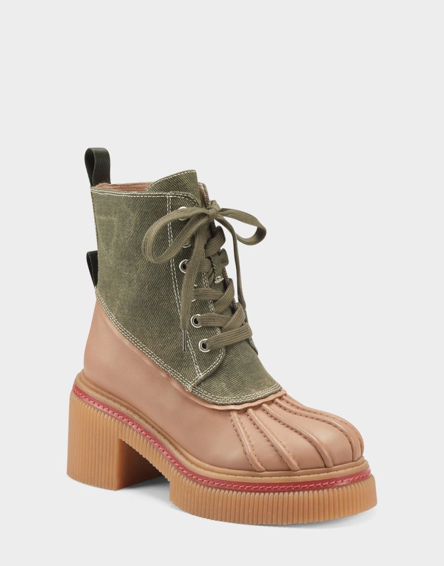 Ankle Boots * | Aerosoles Stellar Army Green Fabric