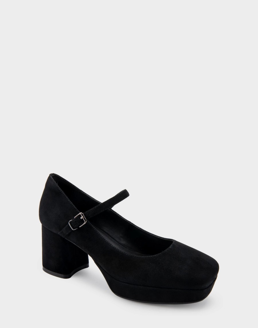 Heels * | Aerosoles Shannon Black Suede