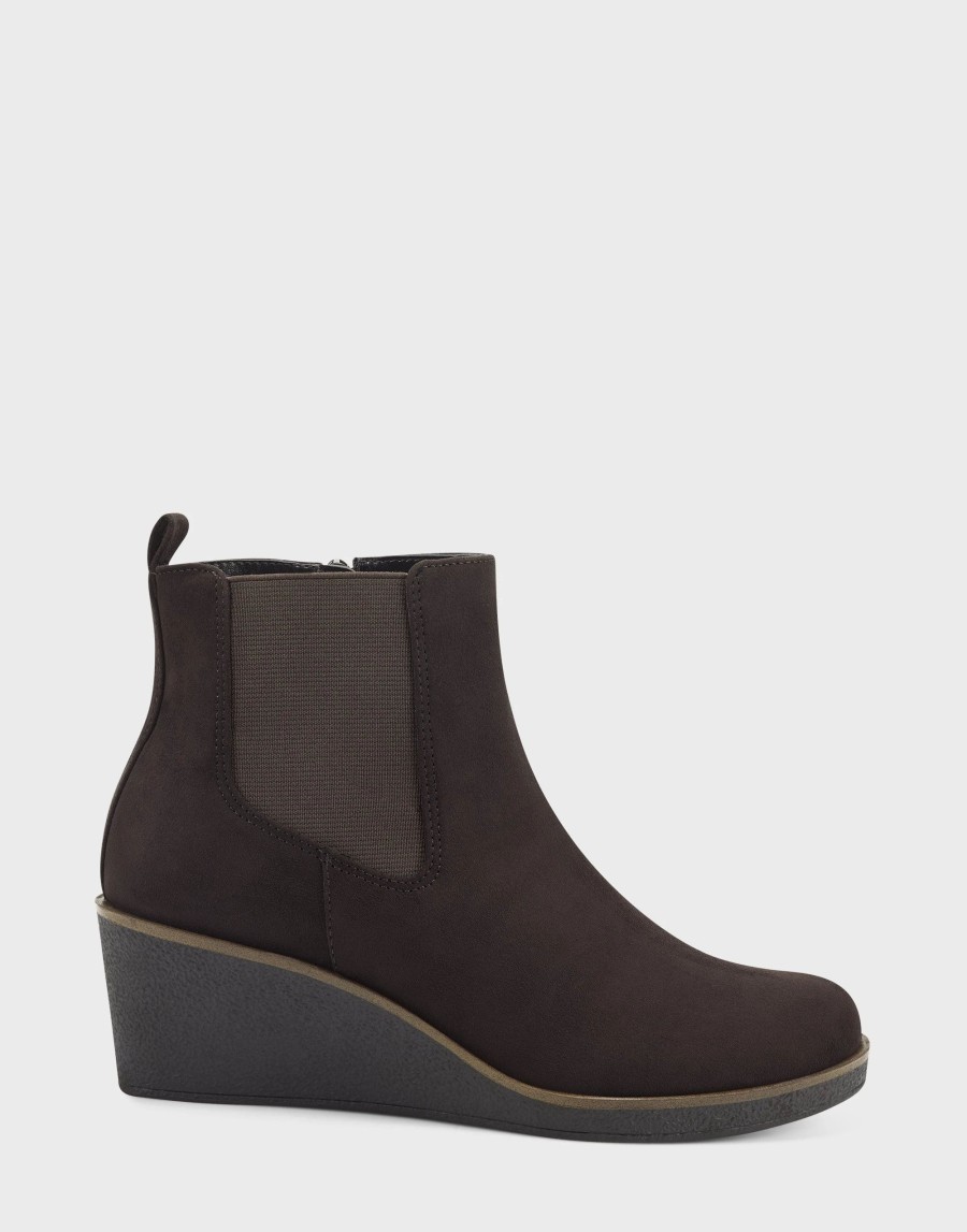 Ankle Boots * | Aerosoles Brandi Brown Faux Suede