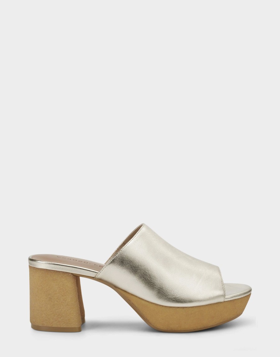 Heels * | Aerosoles Canie Gold Metallic Leather