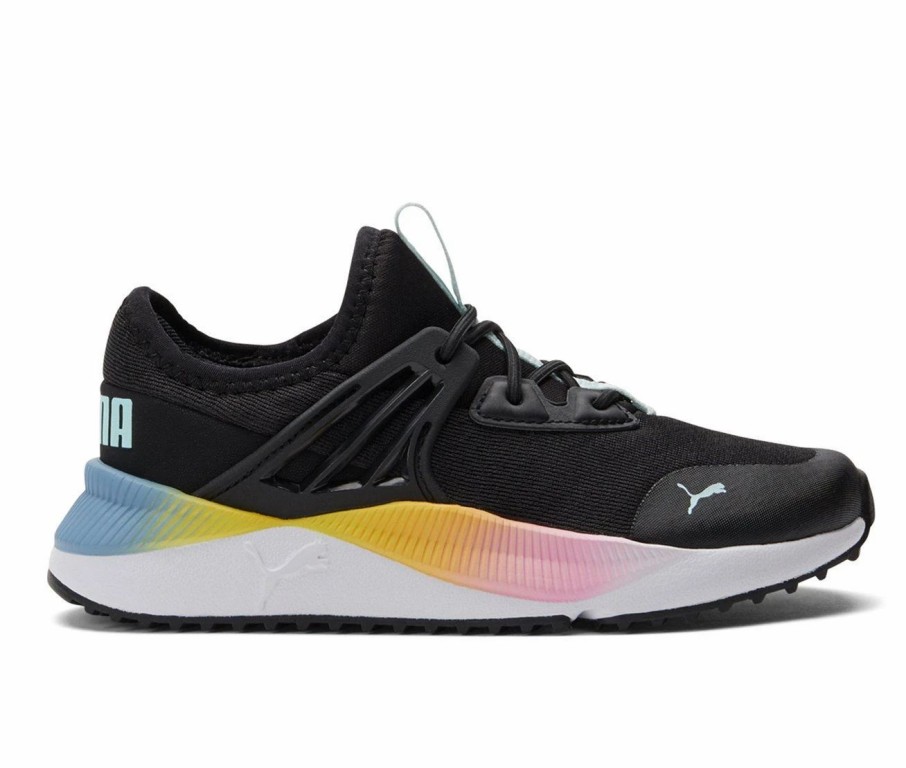 Fashion And Lifestyle Sneakers * | Girls' Puma Little Kid Pacer Future Rainbow Running Shoes