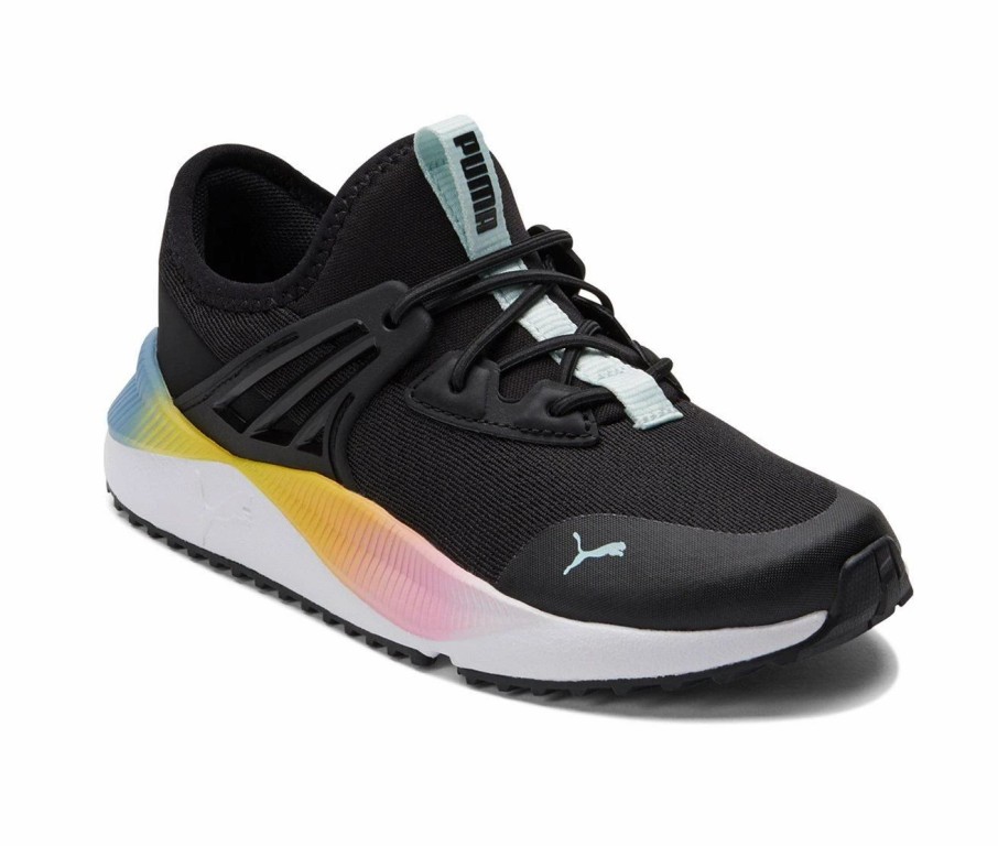 Fashion And Lifestyle Sneakers * | Girls' Puma Little Kid Pacer Future Rainbow Running Shoes