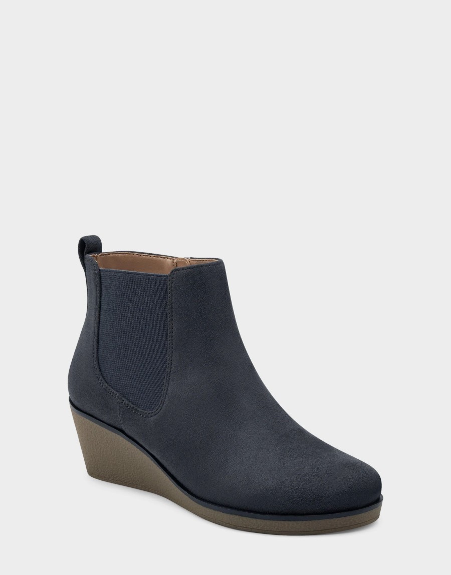 Ankle Boots * | Aerosoles Brandi Thunder Grey Faux Suede