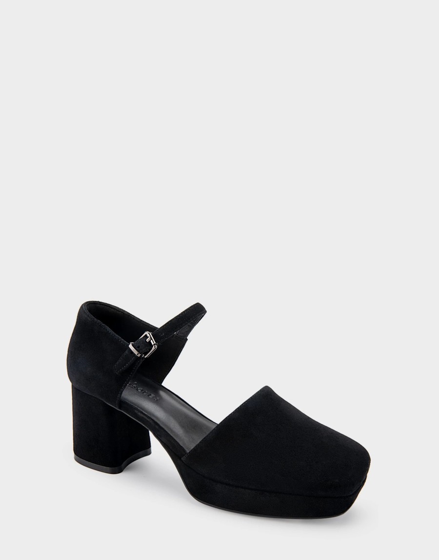 Heels * | Aerosoles Samera Black Suede