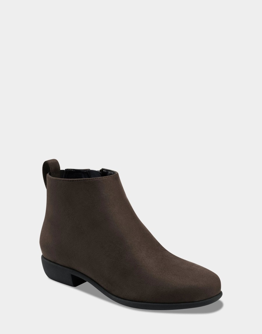 Ankle Boots * | Aerosoles Sloan Brown Faux Suede